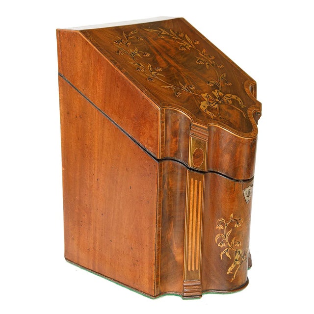 English Mid 19th Century English Mahogany Knife Box For Sale - Image 3 of 7