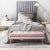 Arabelle Grey Velvet Twin Bed For Sale - Image 9 of 11