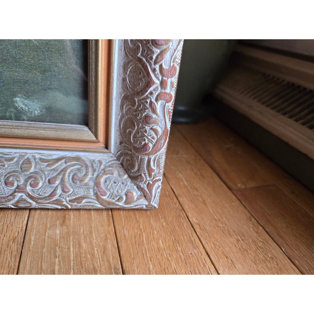 1940s A. D. Greer Original Oil Painting Framed Dogwood Hydrangeas For Sale - Image 11 of 17
