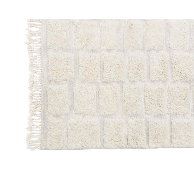 Textile Moroccan Mrirt Hand-Knotted Wool Rug | 9'1" X 6'8" | One of a Kind For Sale - Image 7 of 8