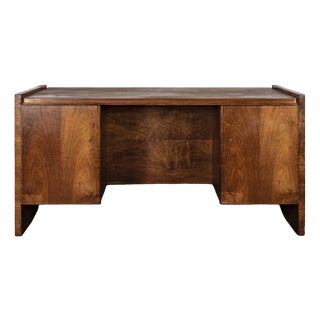 Art Deco Desk in Walnut by Bruno Paul for Veb Deutsche Werkstätten Hellerau, 1930s For Sale