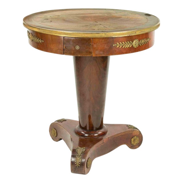 Vintage Walnut Dining Table in Wood and Metal, Italy, 1950s For Sale