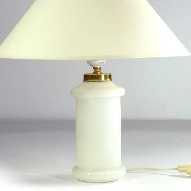 1980s Danish Glass Pharmacy Table Lamp by Sidse Werner for Royal Copenhagen, 1980s For Sale - Image 5 of 8