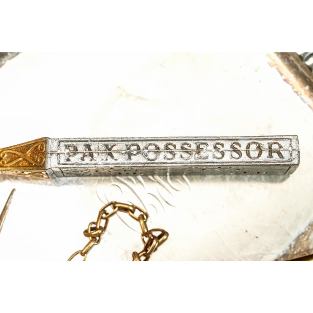 Fascinating Vintage Reproduction Saxon Pocket Sundial Pocket Watch Paperweight Antique Timepiece Art For Sale - Image 9 of 10