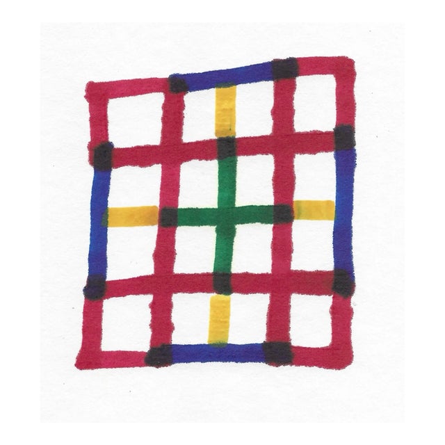 1970s Dimitri Grachis Geometric Drawing For Sale