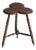 Antique Oak Wooden Side Table with Floral Carved Bobbin Leg and Pedestal Trefoil Top, 1920s For Sale