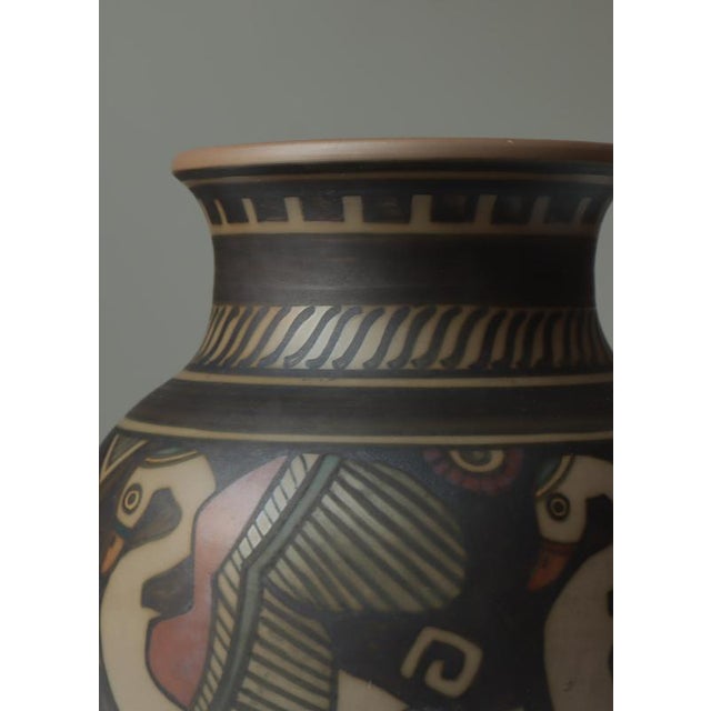Brown Art Nouveau Terracotta Vase by L. Hjorth, 1920s For Sale - Image 8 of 11