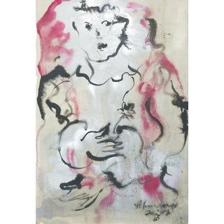 Girl With Flower - Robert Lohman, C. 1963 For Sale