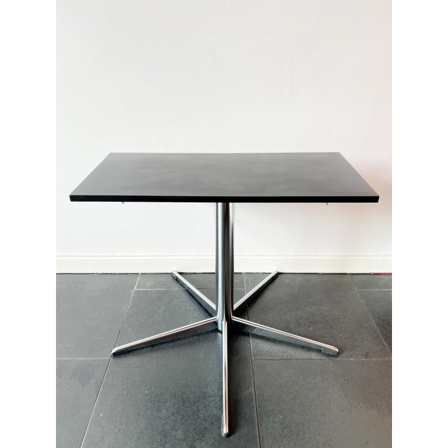 Beautiful vintage TV table / side table in chrome and wood in a very attractive design. It has a chrome 5-star base, which...