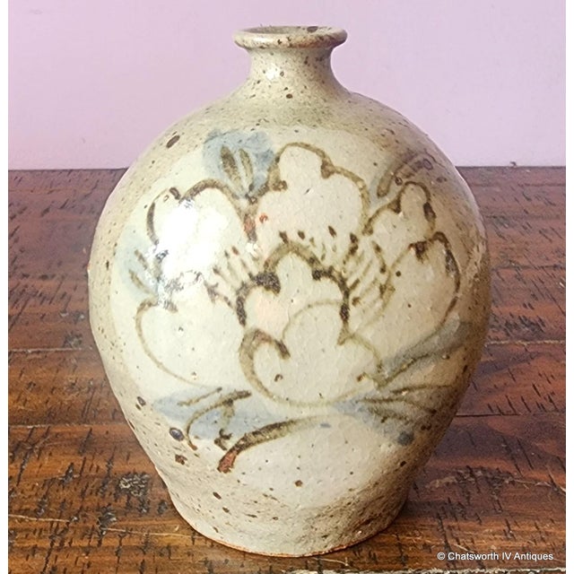Ceramic Vintage Hand Thrown Studio Stoneware Art Vase, Possibly Japanese, 1970s For Sale - Image 7 of 9