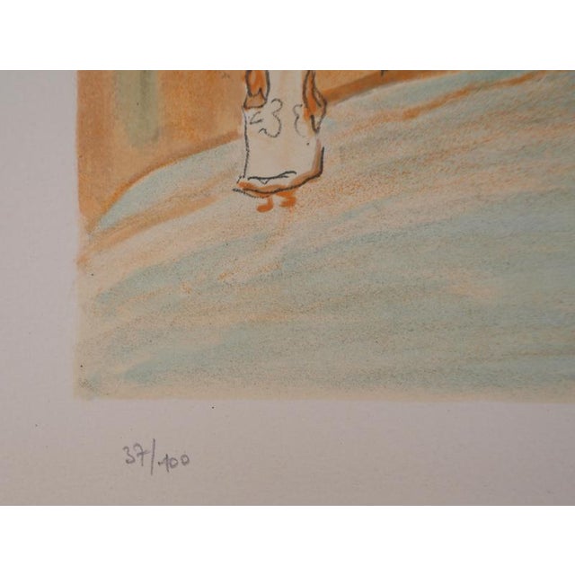 Lucien Mainssieux, Tunis, Street of Truth, Original Signed Lithograph, 1949 For Sale - Image 3 of 7