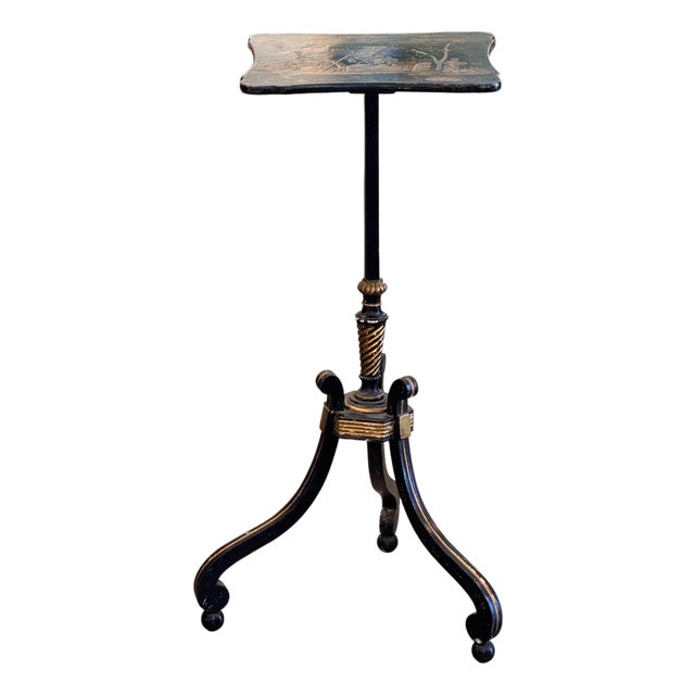 Early 19th Century English Regency Chinoiserie Candlestand For Sale