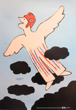 1989 Original Poster for Artis 89's Images Internationales Pour Les Droits De l'Homme Et Du Citoyen - Dove