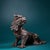 This is a finely cast vintage Chinese bronze figure of a mythical unicorn (a Qilin-like beast), sourced from an old...