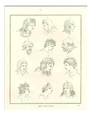 Thomas Holloway, Heads of Men and Women, Original Etching, 1810