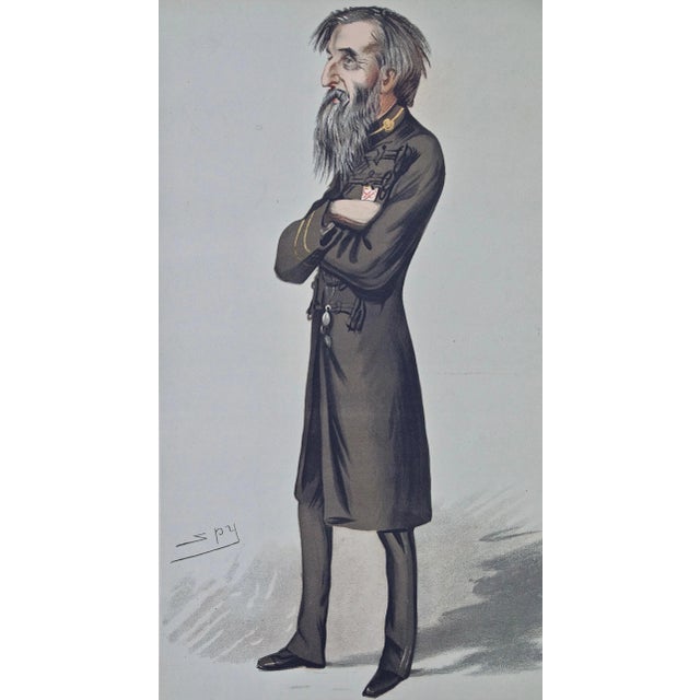 Victorian Sir Leslie Ward William Booth, Founder of "The Salvation Army": A 19th C. Vanity Fair Caricature, 1882 For Sale - Image 3 of 5