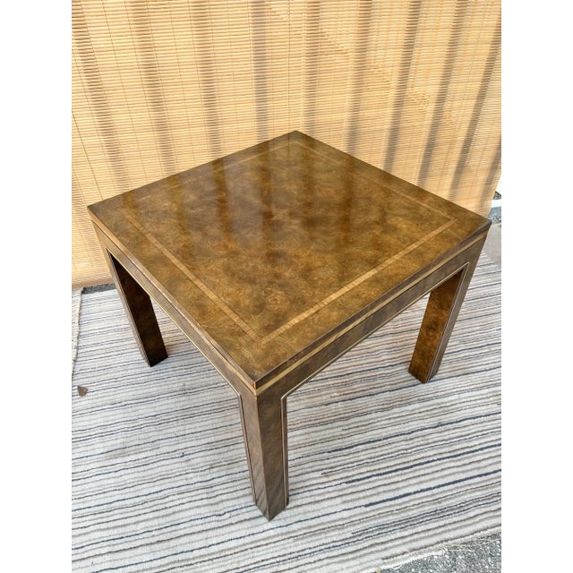 Vintage Mid-Century Burl Side Table by Mastercraft Furniture For Sale - Image 13 of 13