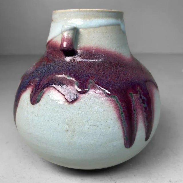 Japanese Ceramic Ikebana Vase, 1980s For Sale - Image 11 of 18