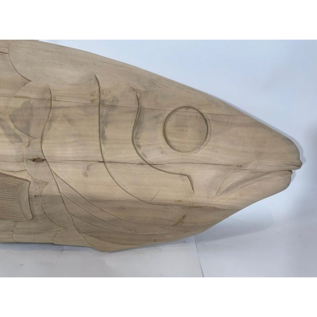 Six Foot Carved Wood Codfish For Sale - Image 9 of 12