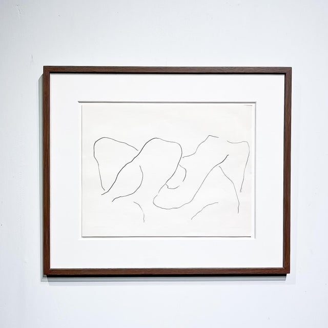 Mid-Century Modern Harry Bertoia, Bushes, 1960s, Original Black Ink Drawing, Framed For Sale - Image 3 of 8