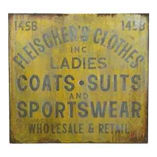 Reclaimed Marty Supreme 45.375 In. Clothes Retail Aluminum Movie Prop Sign For Sale