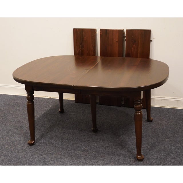 High End Vintage Solid Knotty Pine Rustic Americana 96" Oval Dining Table For Sale - Image 10 of 10