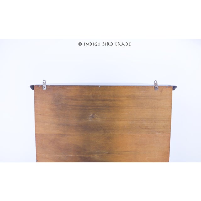 Vintage Art Nouveau Wall Display Cabinet With Mirrored Back and Glass Shelf For Sale - Image 9 of 9