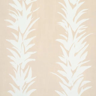 Schumacher x BACKDROP White Lotus Wallpaper in Sand For Sale