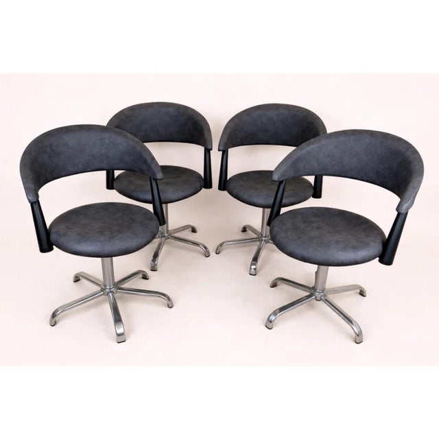 Vintage Armchairs, 1980s, Set of 4 For Sale - Image 6 of 7