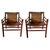 Buffalo Leather Safari Armchairs in the style of Arne Norell, 1970s, Set of 2 For Sale - Image 6 of 6