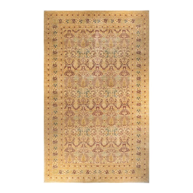 Ivory Mogul, One-of-a-Kind Hand-Knotted Area Rug in Ivory, 12' 1" x 20' 0" For Sale - Image 8 of 8