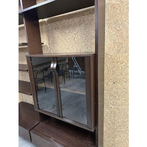 Large Modular Wall Unit with Glass Cabinet For Sale - Image 3 of 7