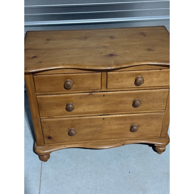 Victorian Antique Pine Two Over Two Drawers - Chest of Drawers From England For Sale - Image 3 of 18