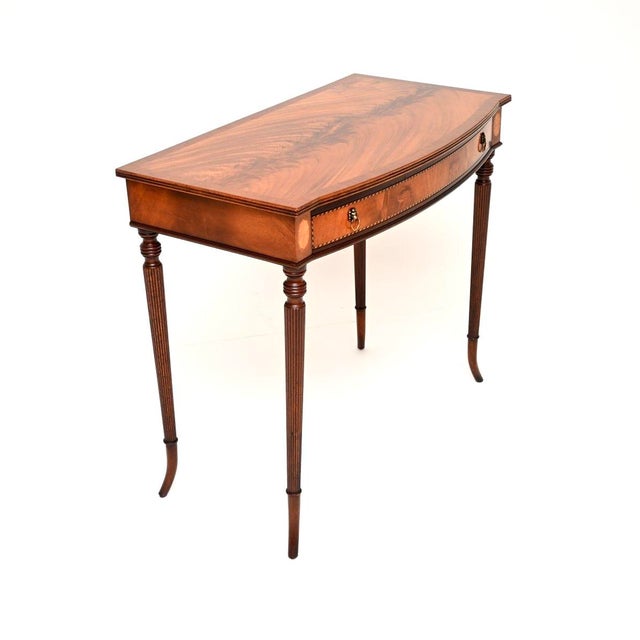 Vintage Sheraton Style Writing Table, 1920 For Sale - Image 3 of 11
