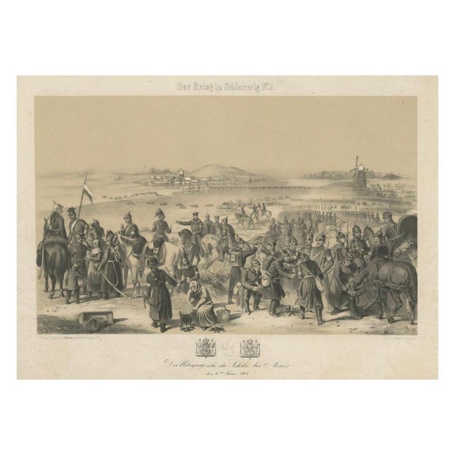 Schleswig War Crossing at the Schlei Near Arnis, 1864, Paper For Sale - Image 9 of 9