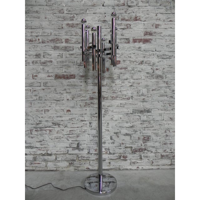 Standing Chrome Lamp with Eight Lights, 1970s For Sale - Image 3 of 18