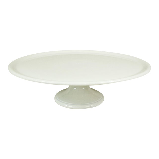 Late 19th Century French Ironstone Cake Plate For Sale