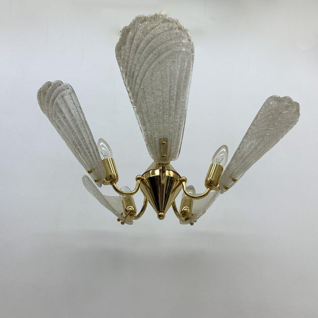 Hollywood Regency Italian Murano Glass Chandelier, 1970s For Sale - Image 15 of 18