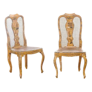 18th Century Vintage Italian Side Chairs - a Pair