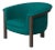 Modern Agnes Armchair in Walnut and Teal Wool Fabric by Javier Gomez For Sale