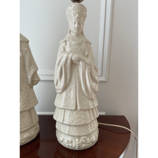 1950s Chinese Royal Couple Lamp - a Pair For Sale In Detroit - Image 6 of 10