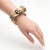 Chanel Chanel CC Daisy Vintage Silk Necktie Cuff Bracelet For Sale - Image 4 of 5
