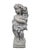 White Vintage Garden Cherub Statue Holding Floral Garland For Sale - Image 8 of 8