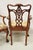Late 20th Century Maitland Smith Georgian Carved Mahogany Needlepoint Dining Arm Chairs - A Pair For Sale - Image 10 of 11