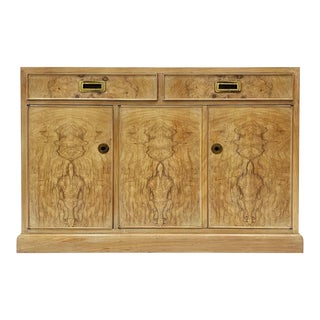 Mid-Century Drexel-Heritage Burlwood Server With Dry Bar For Sale