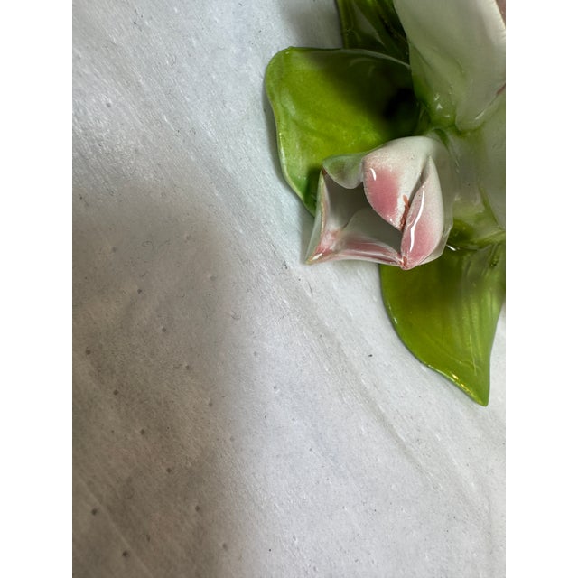Capodimonte Blooming Flower Candle Holders, Set of Three For Sale - Image 11 of 12