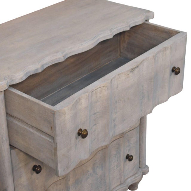 2020s Curved Leg Mango Wood Chest With Acid Wash Finish For Sale - Image 5 of 8