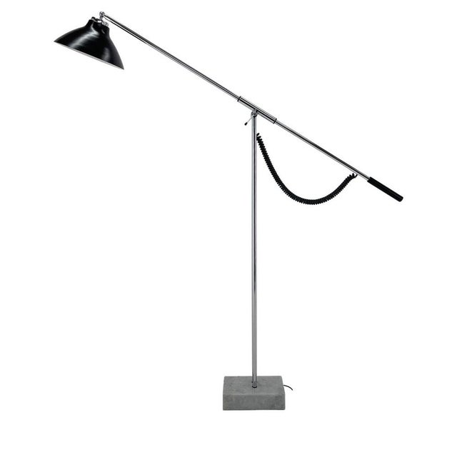 Italian Adjustable Chrome and Marble Floor Lamp in the style of Arredoluce, 1960s For Sale - Image 14 of 14