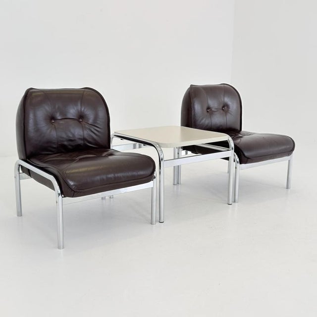 1 of 3 Mid-Century Girsberger Eurochair White Coffee Table, Swiss 1980s For Sale - Image 16 of 18