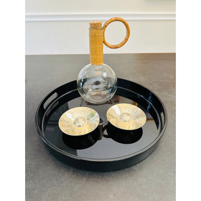 Vintage Sterling Silver Modernist Wine Sommelier Tastevin -a Pair For Sale - Image 9 of 10